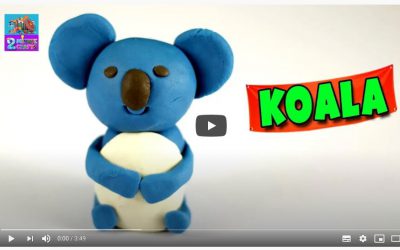 Make a koala from Play Doh