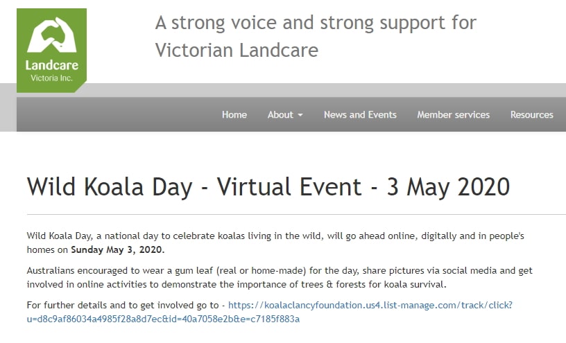 landcare supports Wild Koala Day